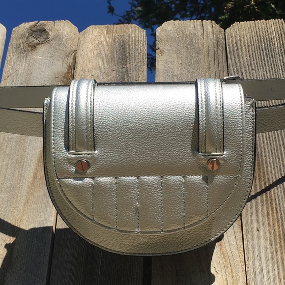 Danielle Nicole Handbags - Danielle Nicole Silver Belt Bag Silver NWOT OS